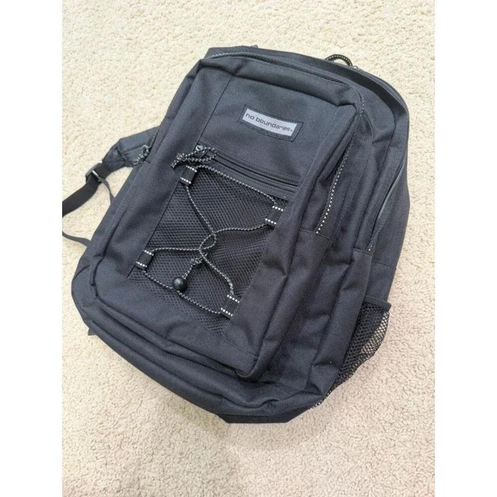 Black Backpack multiple zippered compartments